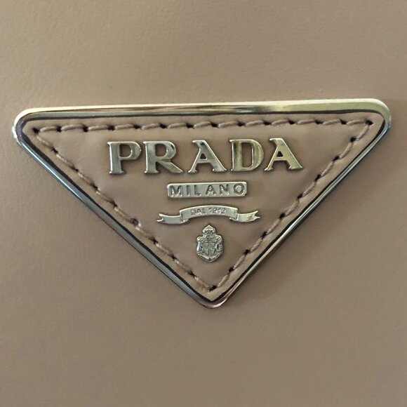 PRADA City Calfskin Braided Medium Double Bag Cammeo Beige - Picture 3 of 16